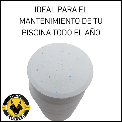 Imagen 6 de 10 de Pastillas Cloro Triple Accion Multiaccion 200gr 10kg Vulcano
