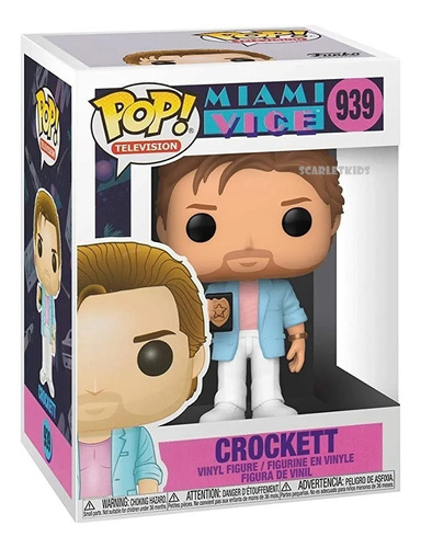 Funko Pop Miami Vice Crockett 939 Original Scarlet Kids