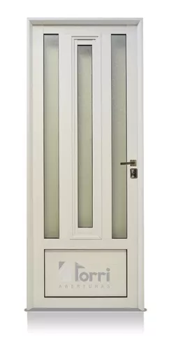 Puerta aluminio blanco Reforzada Modelo 179 de 080×200 Con Postigo