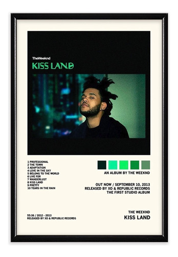 The Weeknd Álbum Music Tracklist Cuadros Con Marco Madera 