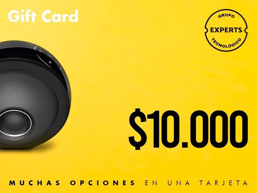 Gift Card Tarjeta Regalo 10000 Electronicos Experts