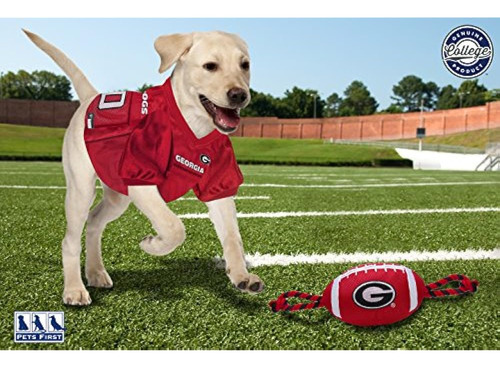 Pets First Ncaa Georgia Bulldogs Football Dog Toy, Materiale