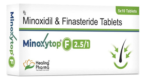 Minoxidil 2.5mg + Finasterida 1mg 50 Tabletas Minoxytop