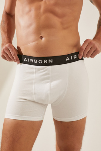 Boxer Liso Blanco Airborn