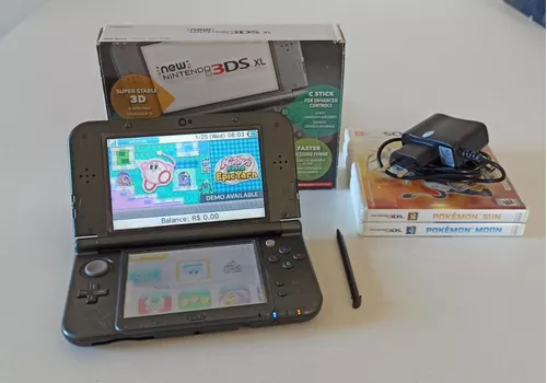 New Nintendo 3ds Xl 32gb Com Vários Jogos - Escorrega o Preço