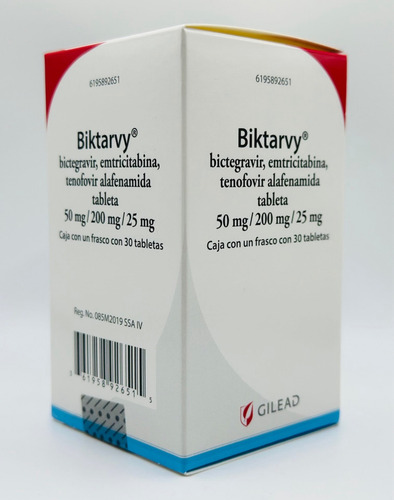 Medicamento Biktarvy 30 Tabletas Bictegravir, Emtricitabina,