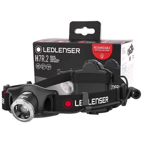 Led Lenser H7r.2 Recargable De Led, Negro - Rojo Brillo 300 