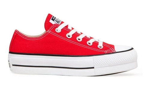 Converse Chuck Taylor Plataforma Ox Rojas Shoesfactory4