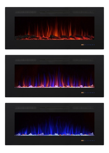 Chimenea Eléctrica Empotrable 50 Pulgadas Fondos Colores