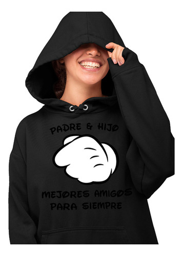 Sudadera Negra Mejores Amigos Papa Hijo 55