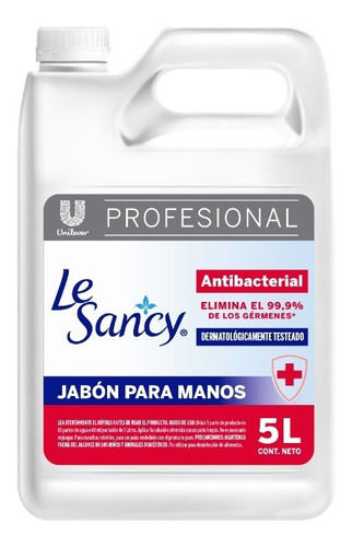 Jabon  Para Manos Le Sancy Antibaterial 5lt 