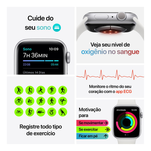 Imagem 3 de 4 de Apple Watch Series 6 (GPS) - Caixa de alumínio cinza-espacial de 44 mm - Pulseira estilo milanês grafite