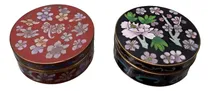 Comprar Manyantiques Antiguo Par De Alhajeros Pastilleros Cloisonne