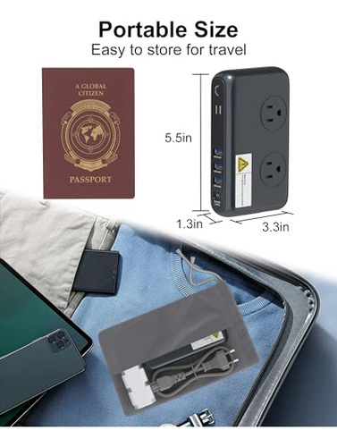 Converter 220v A 110v - Adaptador Universal Con 4 Usb