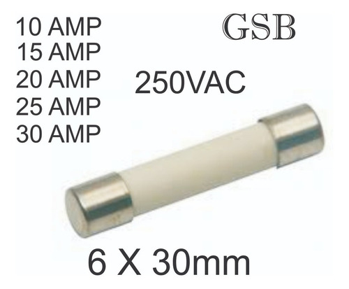 Fusible Cerámica De Microondas 6x30mm