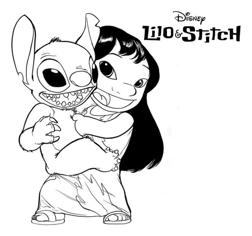 30 Folhas Desenho Pra Colorir Pintar Lilo E Stitch