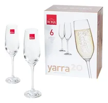 Comprar Set Copas X6 Champagne Cristal 205 Ml Rona Juego Copa Flauta Color Transparente