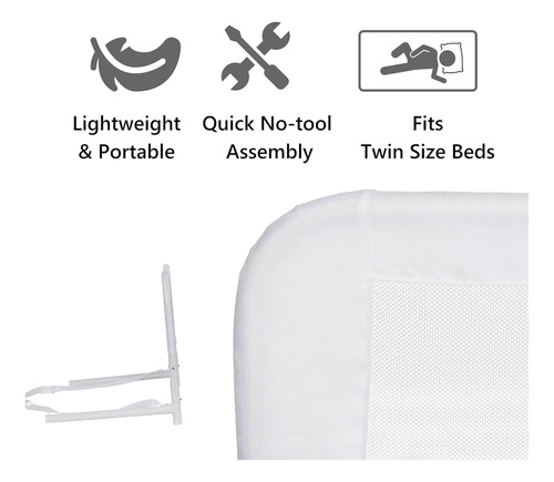 Rarde De Cama De Malla Ajustable En Blanco, Dos Niveles De Y