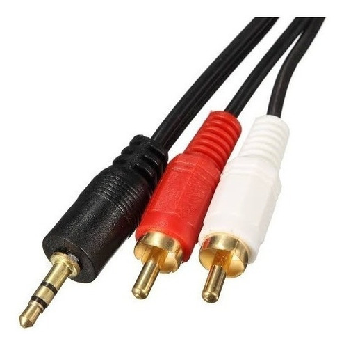 Imagen 1 de 2 de Cable De Audio Auxiliar Plug 3.5 A Rca Estereos 1.5 Metros