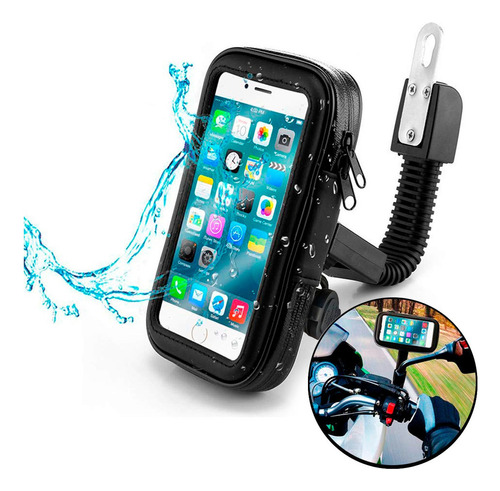 Suporte Capa Case P/ Celular Gps Moto Bike 360 Prova D' Agua