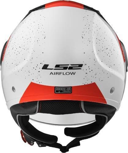 Imagen 6 de 9 de Casco Moto Abierto Ls2 562 Airflow Condor Blanco Negro Rojo