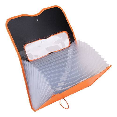Clasificador Archivador Fuelle Deli A4 -7 Divisiones Ventana Color Naranja