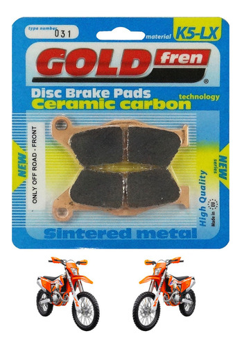 Pastilha Freio Diant. Ktm Exc 250/300/350 Original Goldfren