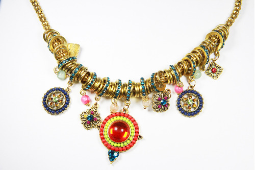 Collar Bohemio Para Mujer, Vintage De Cristal Colorido