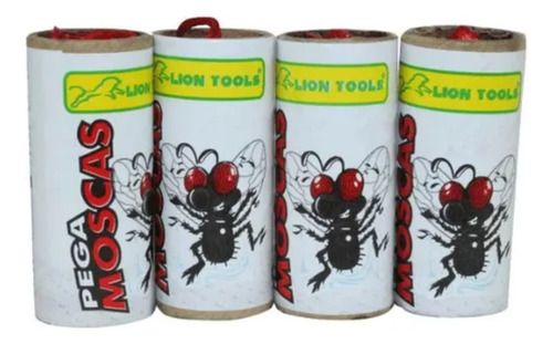 Trampa Adhesiva Pegamoscas 4 Rollo No Tóxico Lion Tools 0022