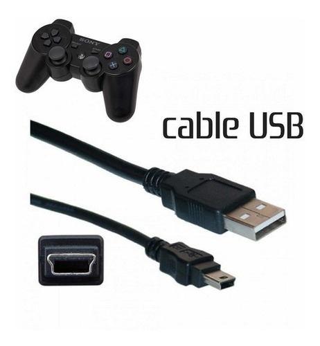 Cable Usb Cargador 3 Mts Para Control Playstation 3