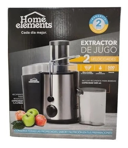 Extractor Jugo 2 Velocidades Barra Ajuste + Recipiente Inoxi