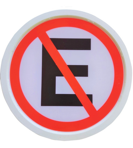 Cartel Prohibido Estacionar Led Luminoso Para Cochera. 