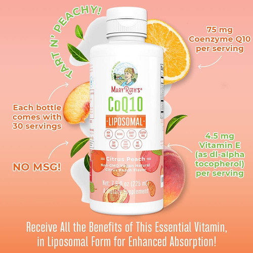 Vitamina Líquida Coq10 | Suplemento De Salud Cardíaca Coenzi