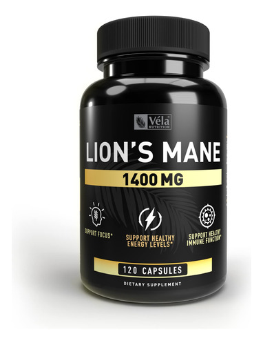 Vela's Lion's Mane Supplement - Capsula De Hongos | 1500 Mg 