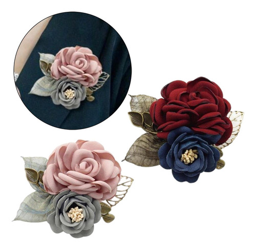 A 2x Trajes De Estilo Coreano Broche Pin Ramillete Vestido