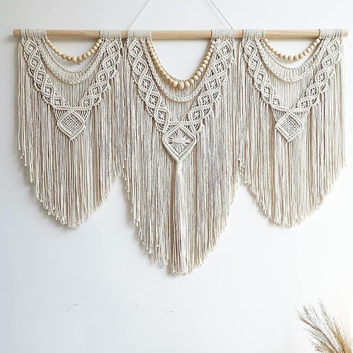 Guzhiou Gran Macramé Colgante De Pared - Boho Tapestry Macra