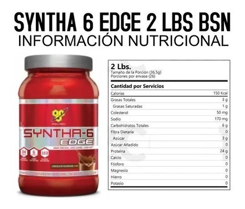 Syntha - 6 Edge X 2lbs  - Bsn - Proteína