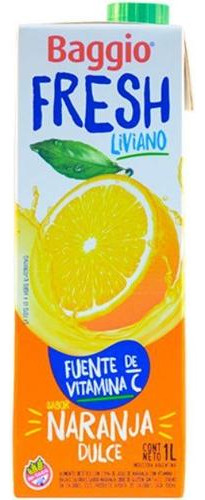 Pack X2u Jugo Baggio Fresh 1000ml Naranja Dulce