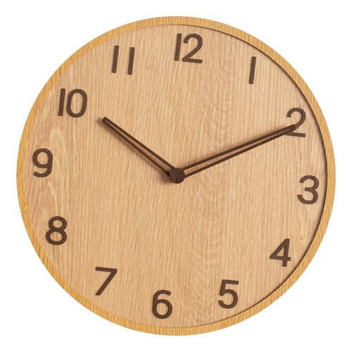 Reloj De Pared Nórdico De Madera Silent Art