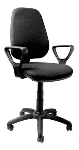 Imagen 1 de 2 de Silla de escritorio Baires4 Ejecutiva ergonómica negra con tapizado de tela