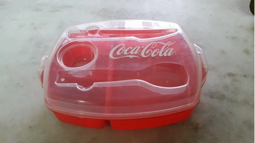 Coca Cola,lunchera Plastico,con Tapa,coleccionable