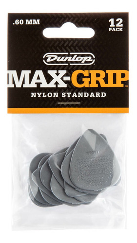 Kit 12 Palhetas Dunlop Nylon Max Grip 449p - Made In Usa Tamanho 0.60