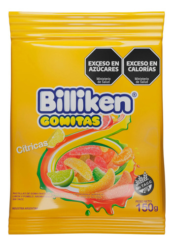 Gomita Billiken Gomitas frutal con cítrico sin TACC 150 g 