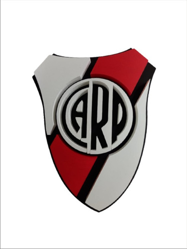 Escudo River Plate 3d Decorativo Corporeo 30cm De Alto 