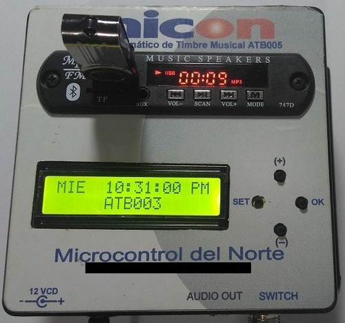 Imagen 1 de 1 de Atb005 Controlador Automático De Timbre Musical