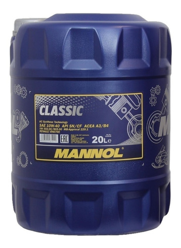 Aceite Mannol Classic 10w40 X20l Semi-sintetico (germany)