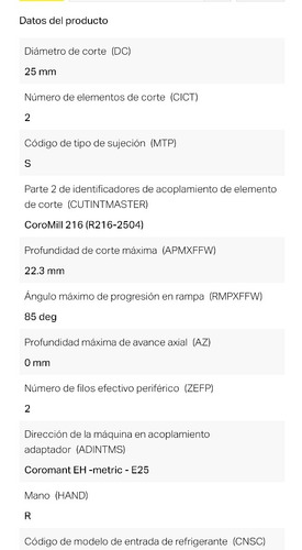 Super Promo Fresa+40 Insertos Punta Esferica R216 Sandvik