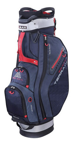 Bolsa Golf Carro Big Max Terra Azul Con Funda Lluvia Color Azul oscuro/Rojo Color secundario Rojo