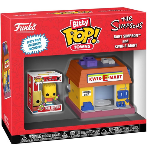 Funko Bitty Pop Towns Simpsons Bart Simpson Y Kwik E Mart