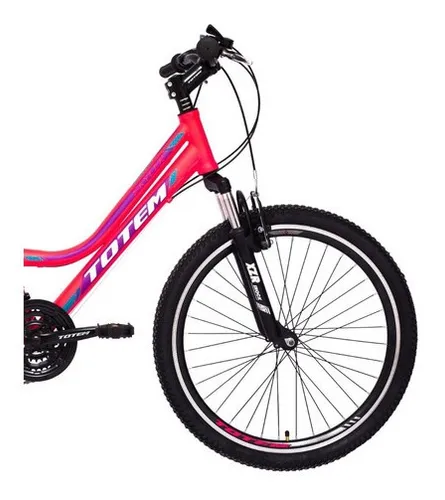Bicicleta Totem Mtb Aro 24 Modelo Skyler Color Fucsia Cuotas sin